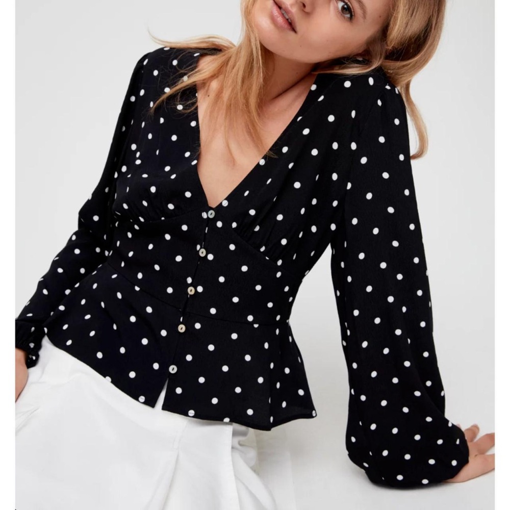 Wilfred - Black Polka Dot Blouse